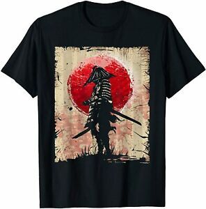New Limited Japanese Samurai Vintage Premium Gift Tee T-Shirt