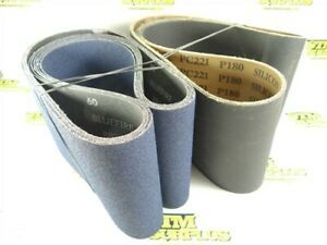 11 NEW! ASST 6&#034; X 48&#034; ABRASIVE Z/A &amp; SILICON CARBIDE BELTS 60 &amp; 180 GRITS NORTON