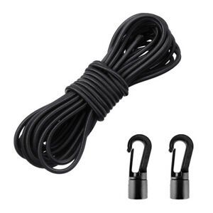 Bungee Shock Cord Boat Stretch Rope Kayak Deck Kits with 2 Hooks Durable