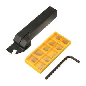 CNC Shank Turning Tool Holder+10pcs SP300 Golden Carbide Inserts Wrench
