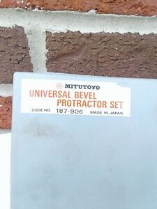 Mitutoyo Universal Bevel Protractor Model 187-906 w/ 12 Inch Blade Case