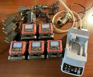 RKI GX-2009 Lot (5) - FOUR GAS MONITORs - O2/LEL/H2S/CO W/ Calibration Dock