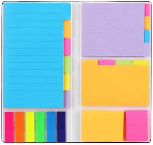 Sticky Notes Set, Hommie Colored Divider Self-Stick Notes Pads Bundle, Prioritiz
