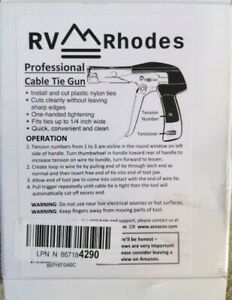 RV Rhodes Professional Zip Tie Gun - Install and Cut Plastic Nylon Ties