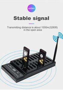 999 Channel Wireless Queuing Pager Paging System With 20 Pagers For Clinic Truck