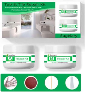Porcelain Repair Kit, Fiberglass Tub Kit for Shower White Tubs,