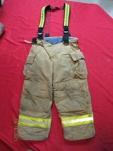 MFG. 2008 QUEST 42 X 29 Firefighter Turnout Bunker PANTS GEAR RESCUE  SUSPENDERS