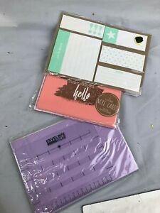 Lot of 3 stationery notecards sticky notes envelopes paper craft