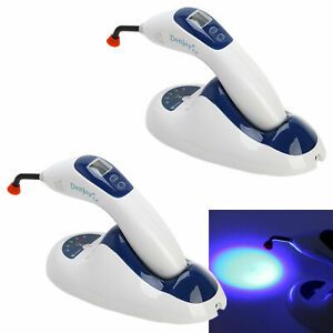 2X Bluephase Curing Light Lamp Dental Wireless Composite Powerful 1100M D5 CE