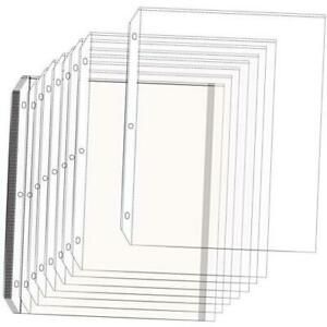 Office Clear Sheet Protectors 8.5 x 11 inch with Standard 3-Ring Clear-200