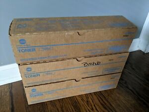 3 Konica Minolta TN414 Black Toner Bottles A202030 Bizhub 363 423