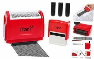 Identity Theft Protection Roller Stamp for Id Blockout,Privacy Red