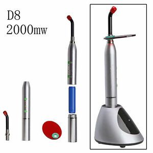 Dental Wireless Cordless LED Curing Light 5W 2000mw Cure Lamp Blue Light D8 HOTY