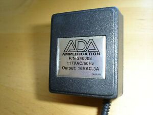 ADA Power Supply Adapter 16 VAC 300 mA P/N 240008 – WORKS GREAT!