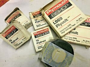 Lot of Plymouth L969 Plyvolt EPR Tape 1” x 0.030&#034; x 30&#039; Black Linerless EPR 2212