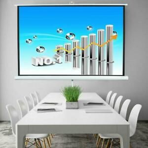 100&#034; Tripod 4:3 HD Projector Projector Screen Pull Up Indoor Outdoor Stand