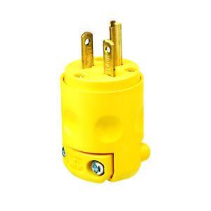 Leviton 620PV 20 Amp, 250 Volt, Plug, Grounding, pack of 1, Yellow