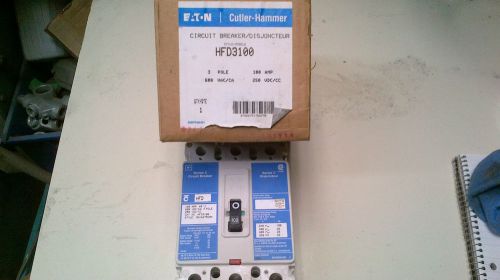 Cutler-Hammer HFD3100 100 AMP 600volt 3 pole Circuit breaker  CSA/UL