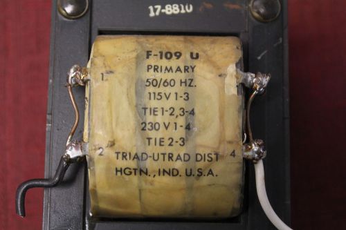 Triad magnetics f-109-u bobbins power transformer used for sale