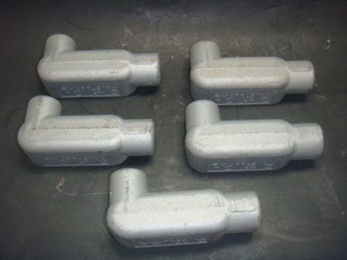 New, lot of 5,  appleton 1/2&#034; lr17, conduit outlet, new no box for sale