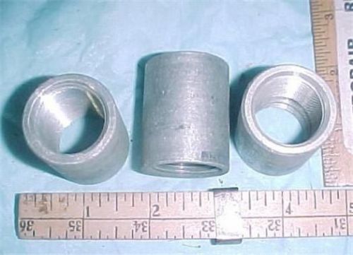 3 pieces 3/4 dia x 1 5/8 in electrical conduit straight threaded connectors alum