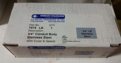 New gibson 7075 lb stainless 3/4 in lb npt conduit fitting for sale