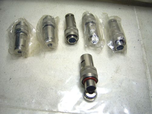 (0468) Lot of 6 Stainless Steel Connectors 4 Pin
