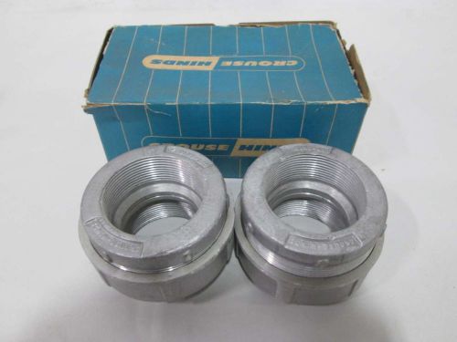 LOT 2 NEW CROUSE HINDS UNF 605-SA 2IN NPT EXPLOSION PROOF CONDUIT UNION D335974