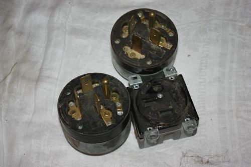 Hubbell 50a  250 v . plug 50 amp 4 wire, two male plugs and a receptacle for sale