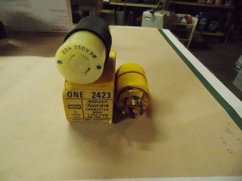 2423 hubbell body and matching cap 3 pole 4wire 20a250v