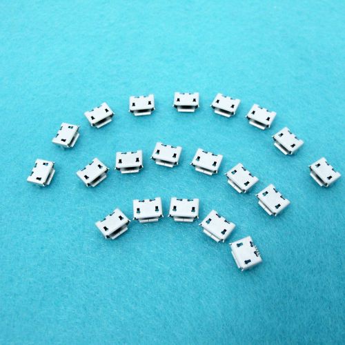 20 pcs micro usb type b female 5 pin smt socket  female connector free shipping for sale