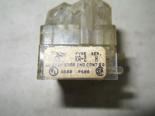 (b2) 1 lot of 2 used square d 9001 ka2 ser h contact blocks for sale