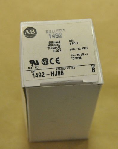 Allen Bradley  Bulletin 1492 Surface Mount  Terminal Block 25A 6pole