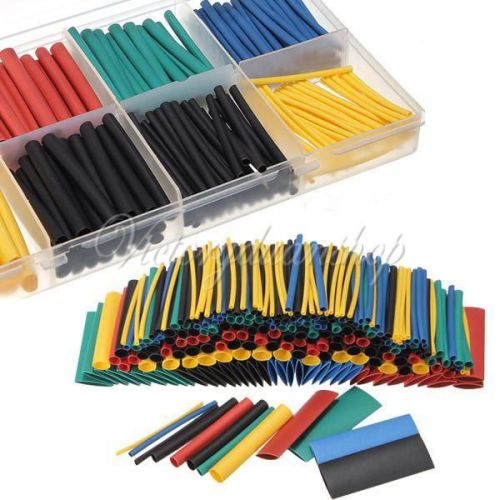 280pcs 2:1 Heat Shrink Tubing Tube Sleeving Wrap Cable Wire Assorted 8Size Kit