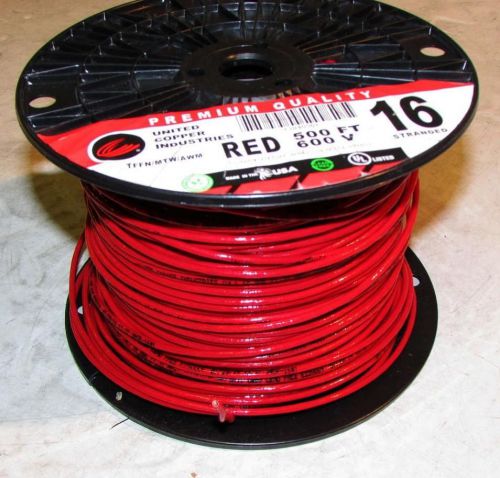 Uci machine tool wire 16 awg stranded 500 ft 600v red tffn/mtw/awm for sale