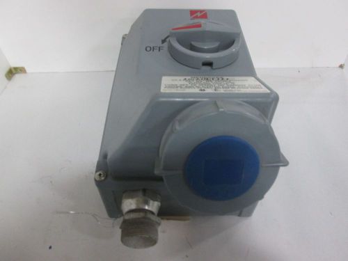 Mennekes me 430mi9 pin &amp; sleeve receptacle 30a 250v 3p disconnect switch d266005 for sale
