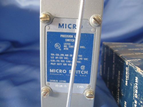 Micro switch (101ml10) 10 amps @ 120,240,480,600 vac, new surplus for sale