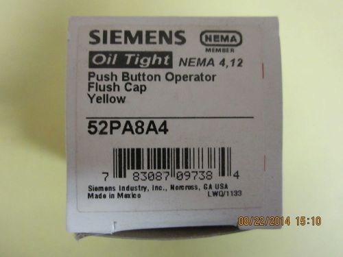 Siemens 52PA8A4 Yellow Push Button