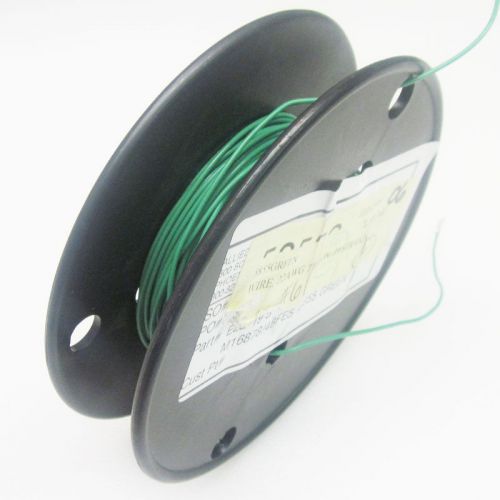 60 ft AWC E-22-19 MIL-Spec 22 AWG Lead Wire Silver Coated Copper Stranded Green