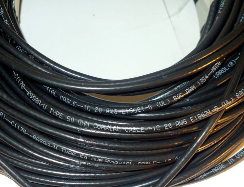 RG-58A/U Coaxial Cable 100ft. with Type &#034;N&#034; - &#034;BNC&#034; Connector 50 ohms