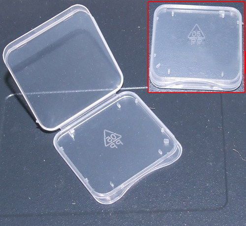 100PCS Thick plastic Protection box Cases Adapters for SD RS MMC Memory CardS