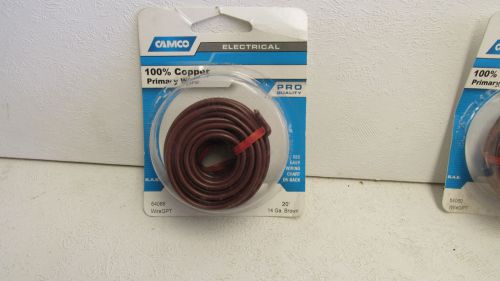 CAMCO 64066 100% COPPER 14 GAUGE PRIMARY WIRE 20&#039; BROWN - PRO QUALITY