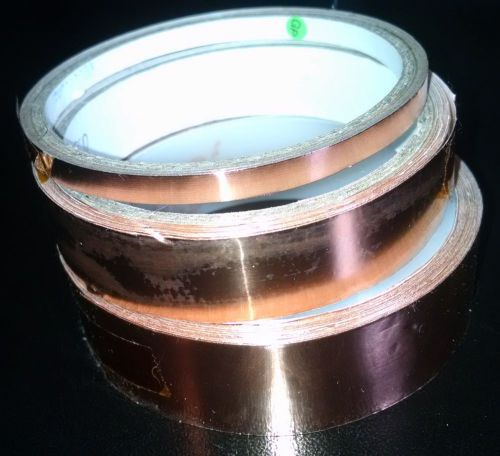 LOT of 3 - 1 inch, 3/4&#034; and 1/4&#034; Conductive COPPER FOIL TAPE ESD