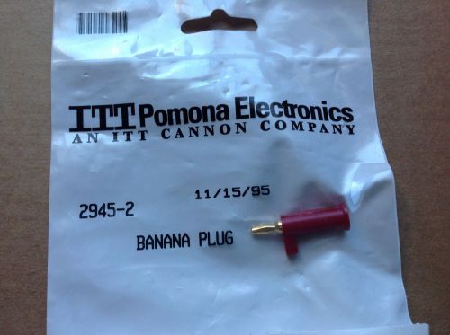 Pomona 2945-2 Red Banana Plug, screw, 5A