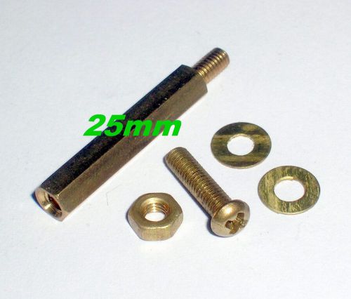 36, 25mm brass standoff pcb board spacing male female 36 bolts 36 nut 72 washer for sale