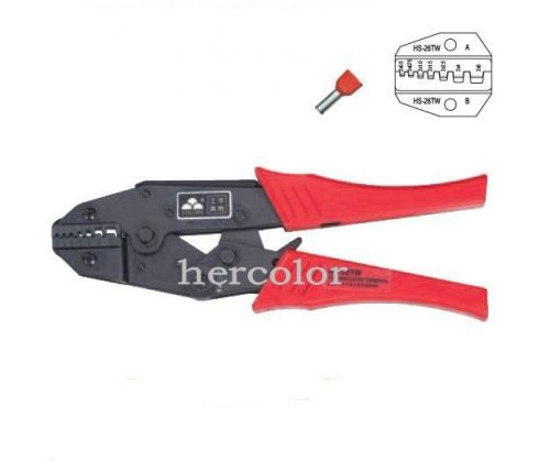 Insulated Non-Insulated Cable End-sleeves Ratchet Crimping Plier 2* 0.5-6.0mm