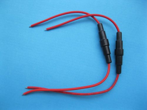 200 Pcs Fuse Holder In-line Spring Screw Type with Wire for 5x20mm Fuse