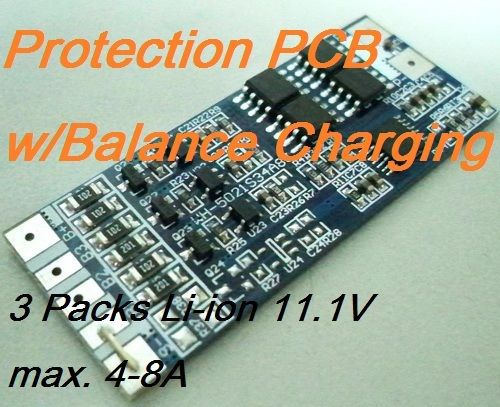 20pcs Protection PCB for 3 Pack 11.1V Li-ion Lithium 18650 Batt 4-8A w/Balance