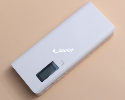 White 5v 2a 1a dual-usb 18650 battery mobile power bank charger box perfect for sale