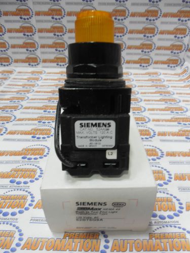 SIEMENS 52BT6G9A - PTT PILOT LIGHT/ILLUMINATED PUSHBUTTON, AMBER,